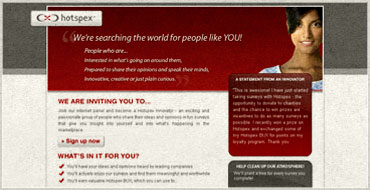 Hotspex Landing Page